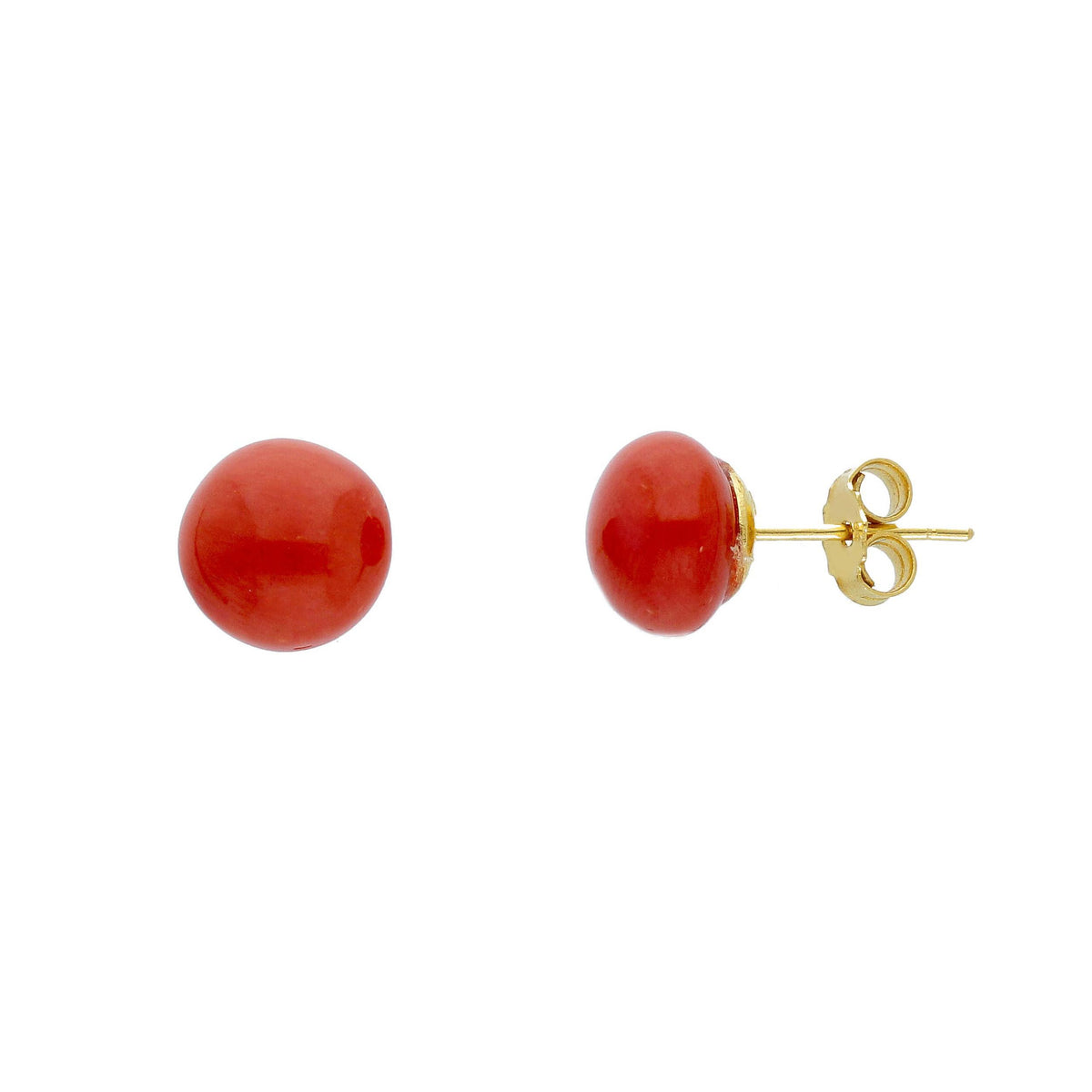 Maiocchi Gold Earrings in 18kt Yellow Gold and Green Agate