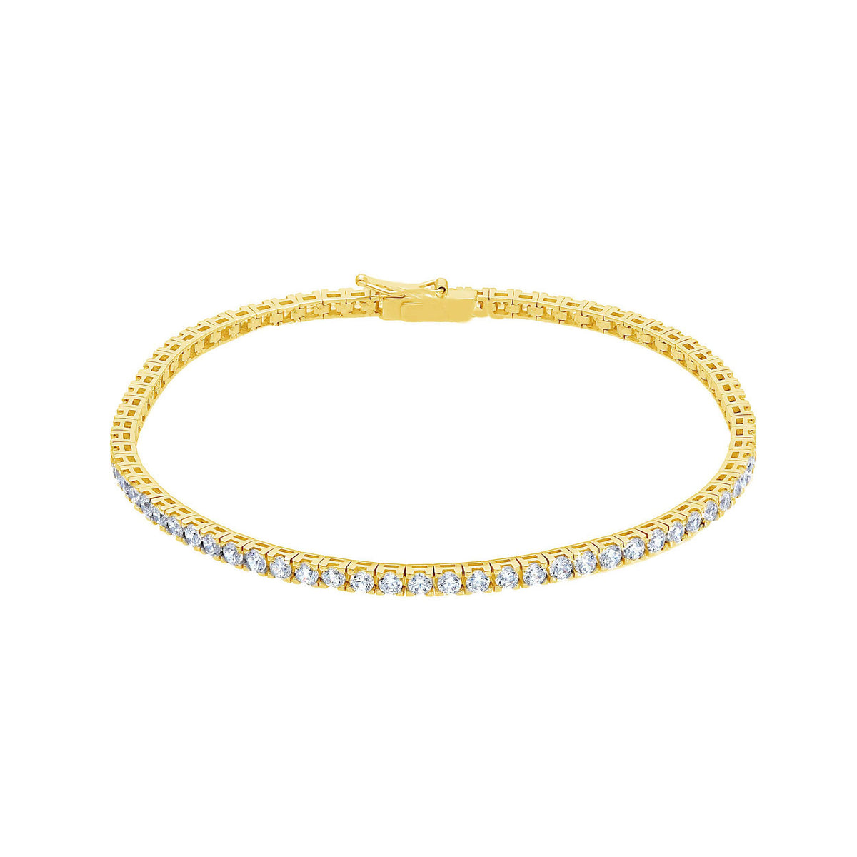 Maiocchi Milano Bracciale Tennis Oro Giallo 18kt e Zirconi
