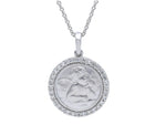 Little Angel Necklace in White Gold and Diamonds