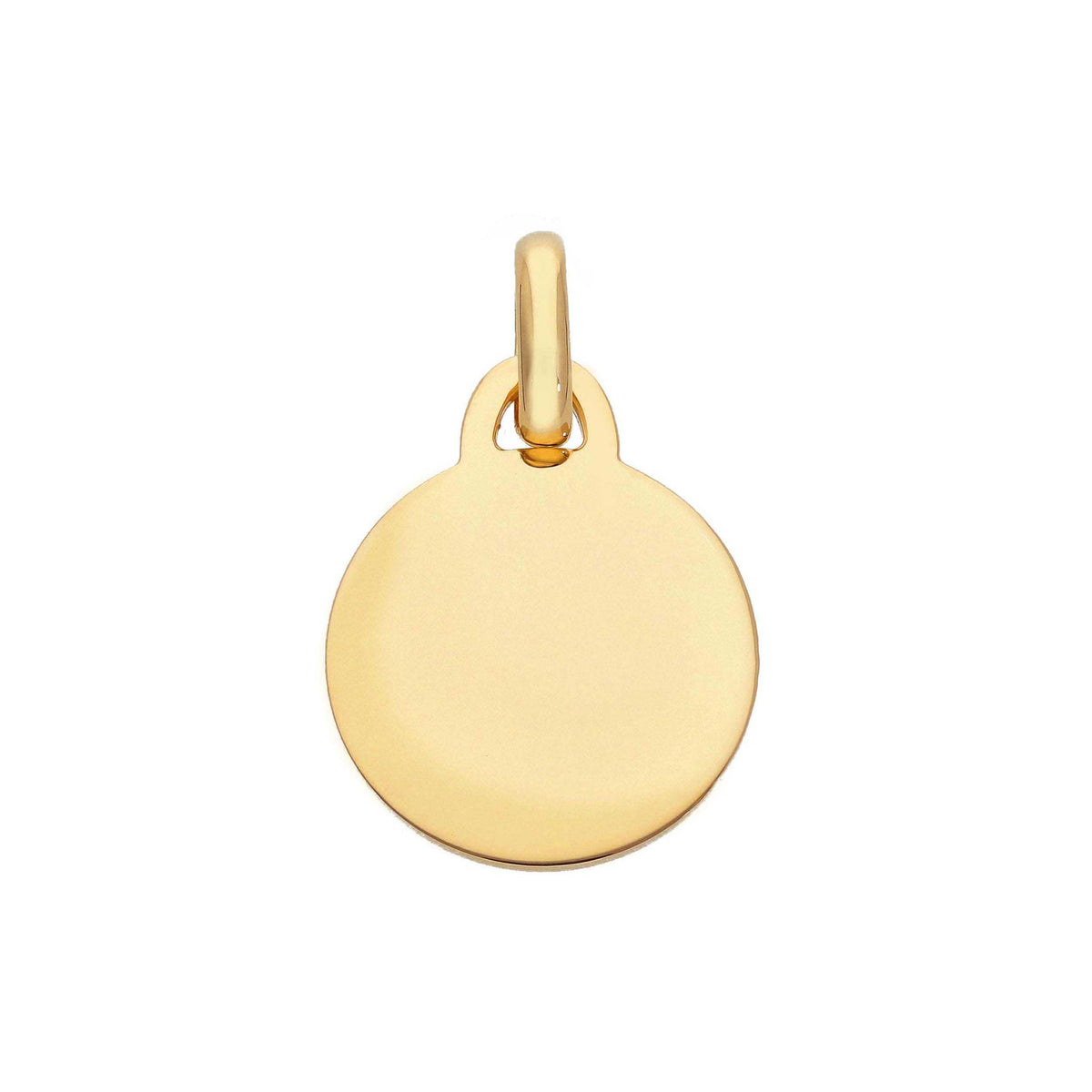 Ciondolo Medaglia Tonda in Oro Giallo 18kt Ø 18 MM