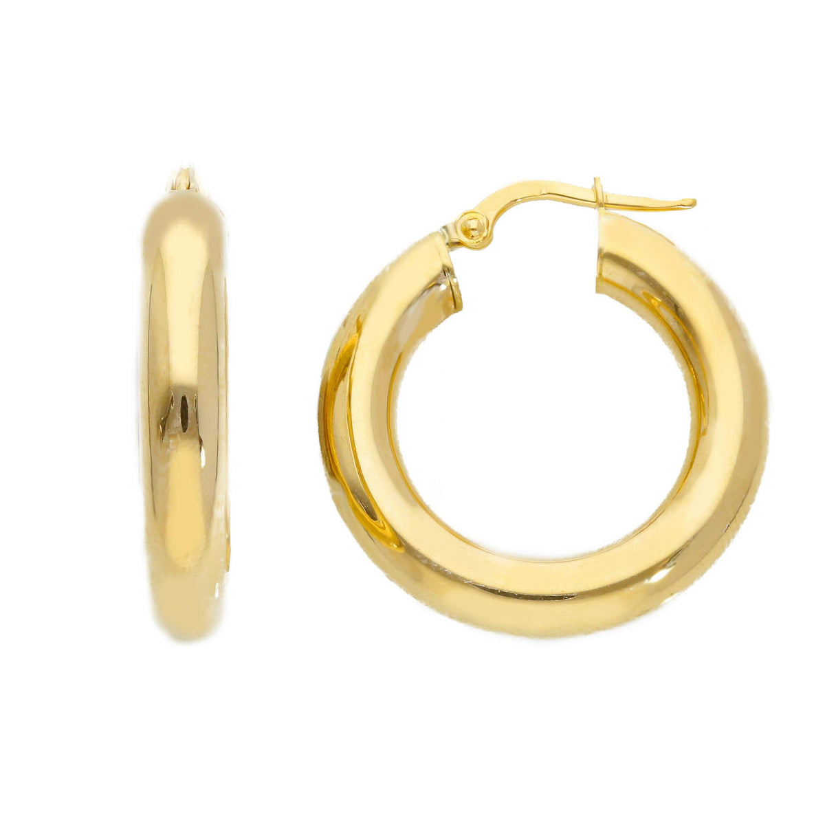 Maiocchi Gold Orecchini Cerchi in Oro Giallo 18kt Sezione 5 MM