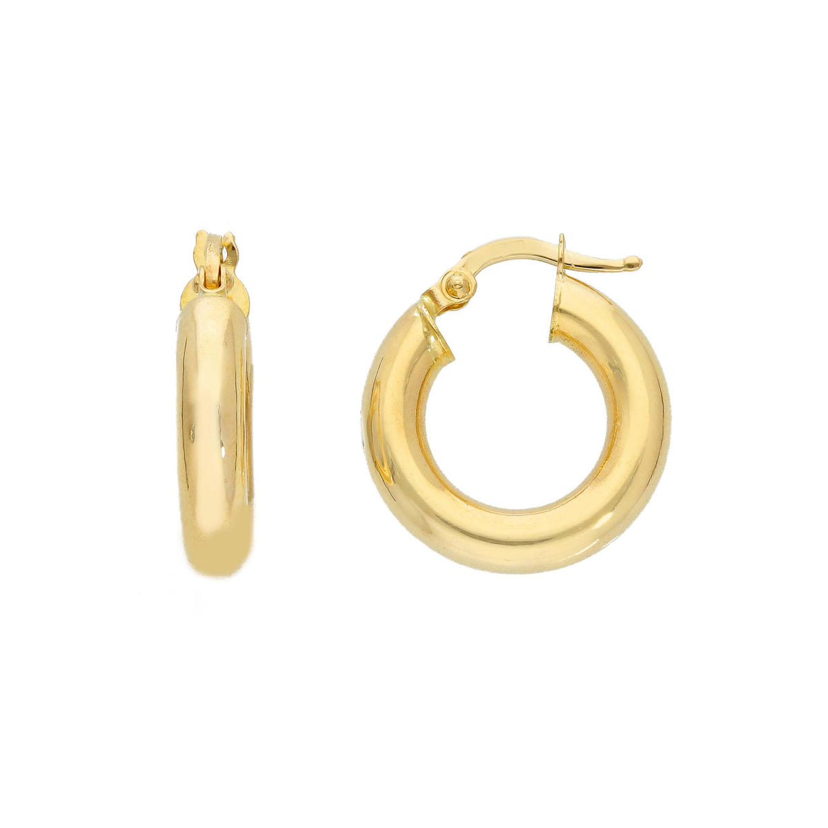 Maiocchi Gold Orecchini Cerchi in Oro Giallo 18kt Sezione 4 MM