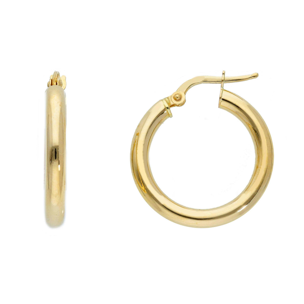 Maiocchi Gold Orecchini Cerchi in Oro Giallo 18kt Sezione 3 MM