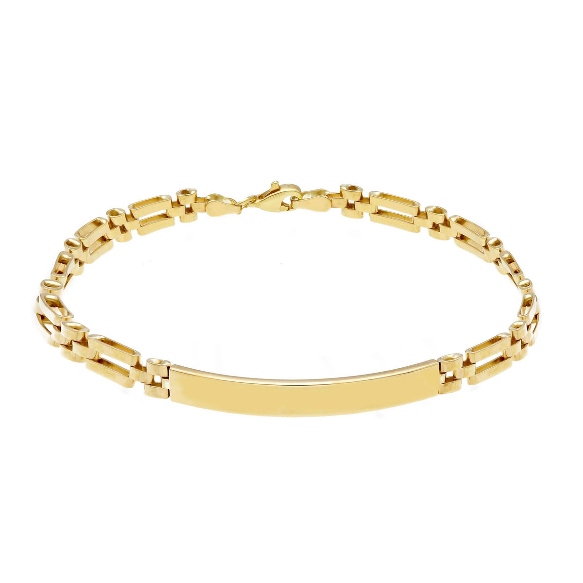 Bracciale con Piastra Oro Giallo 9kt 21 cm