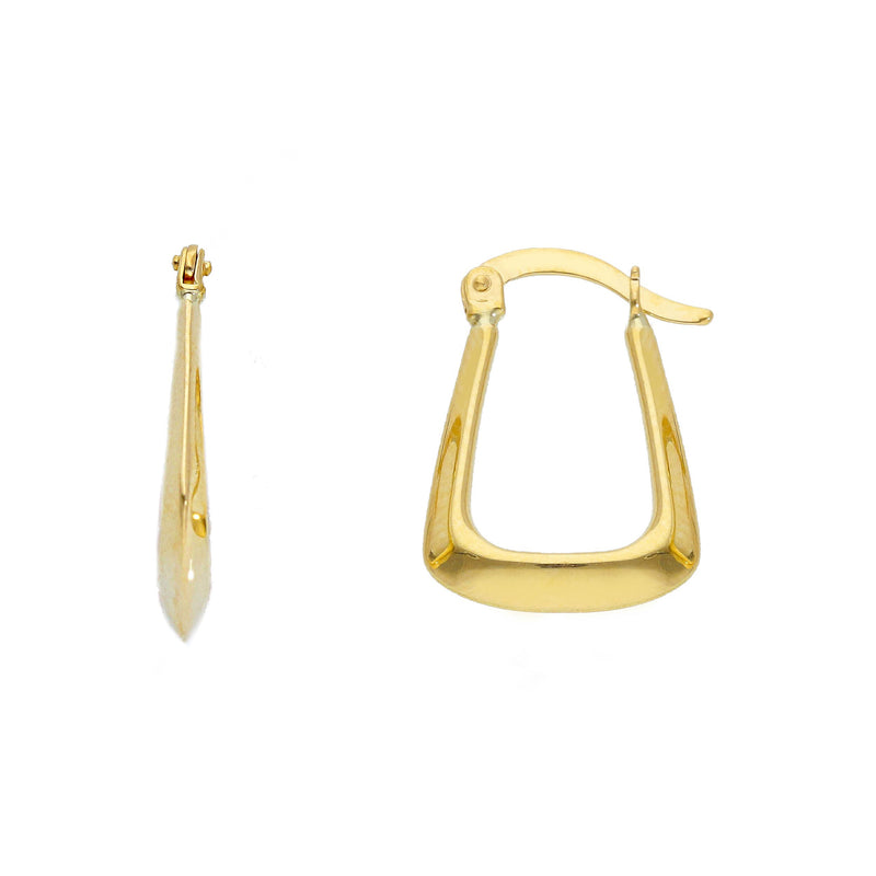  Hoop earrings worked in 18kt yellow gold, 3 cm