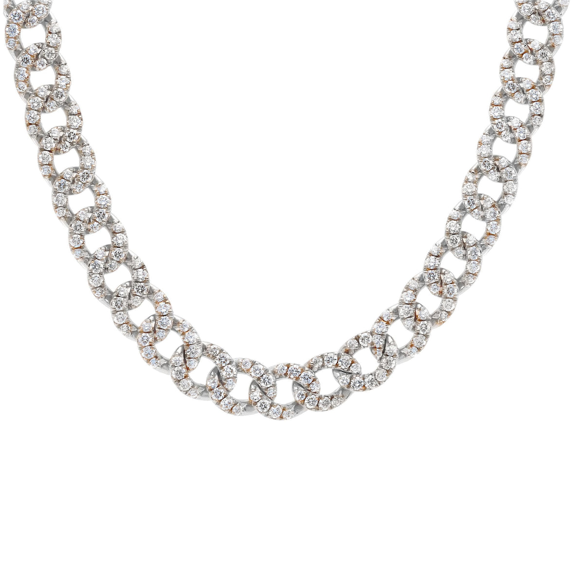 Maiocchi Milano Groumette Necklace in White Gold and Diamonds