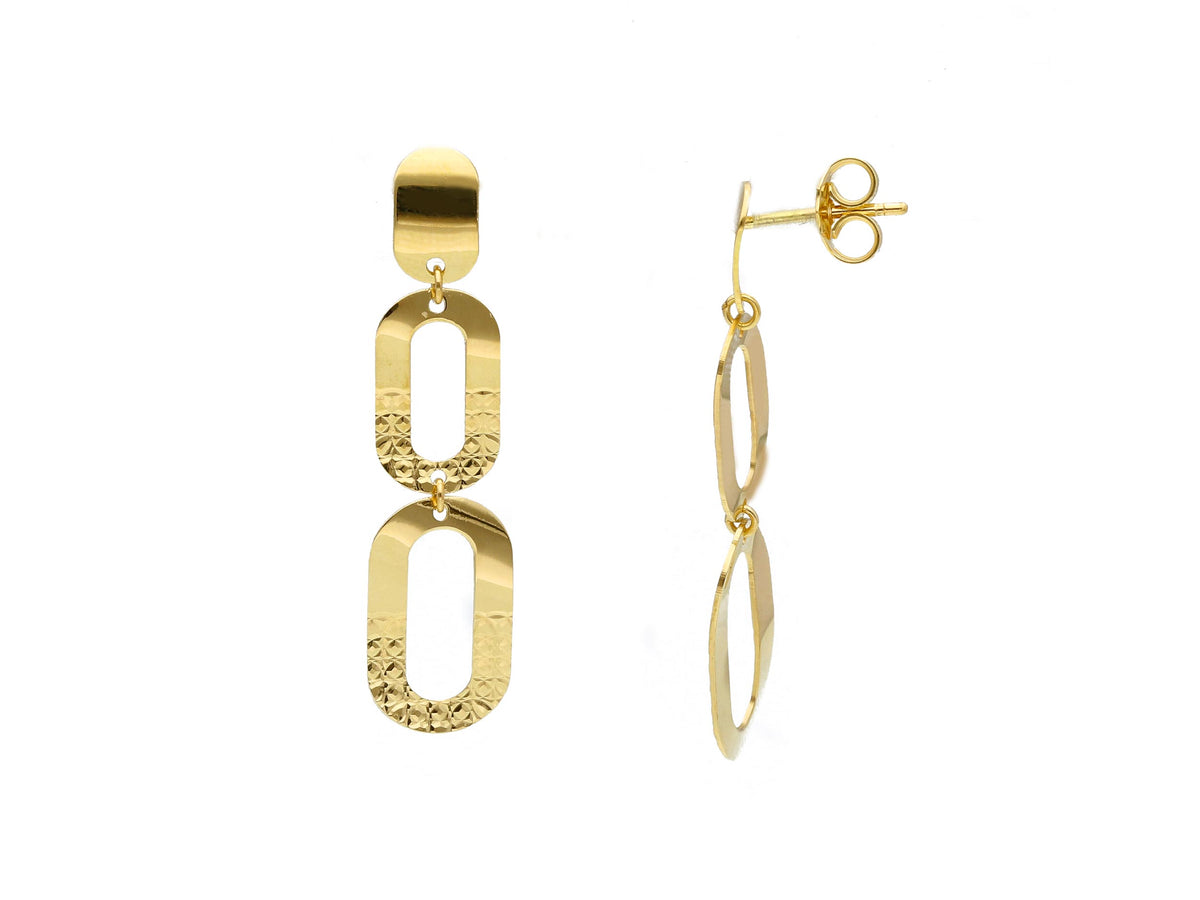  Maiocchi Gold 18kt Yellow Gold Pendant Earrings