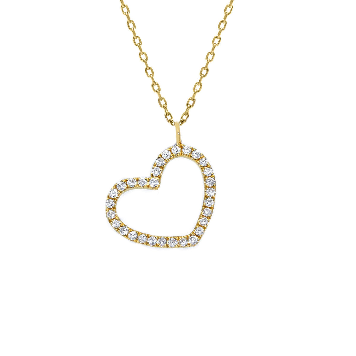  Heart Choker with Diamonds 0.05 ct