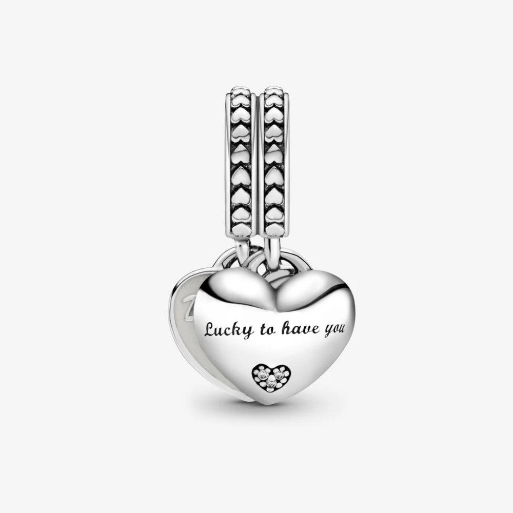 Pandora Charm Pendente con Doppio Cuore Nuora e Suocera 799321C01