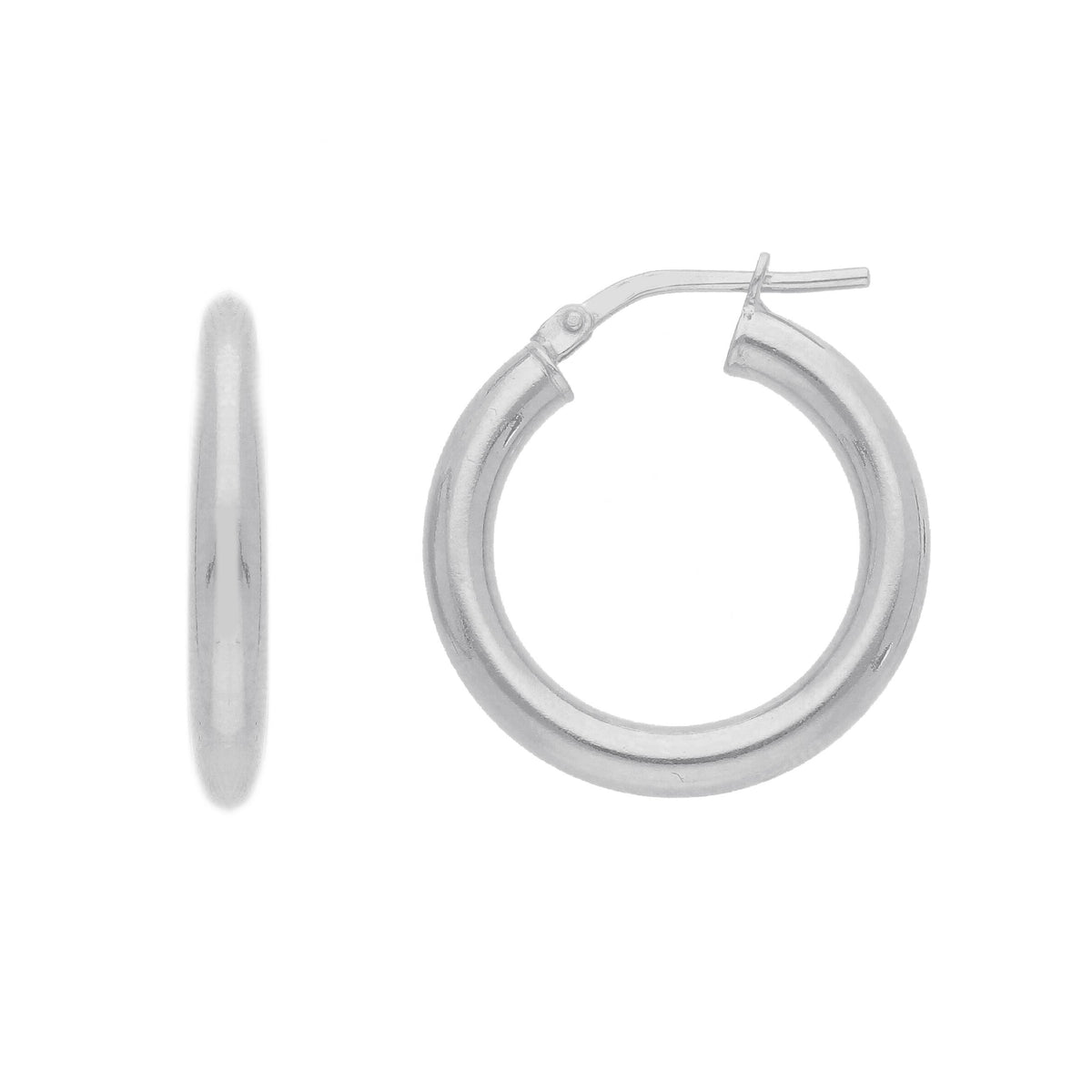  Maiocchi Silver Hoop Earrings 10 mm Silver