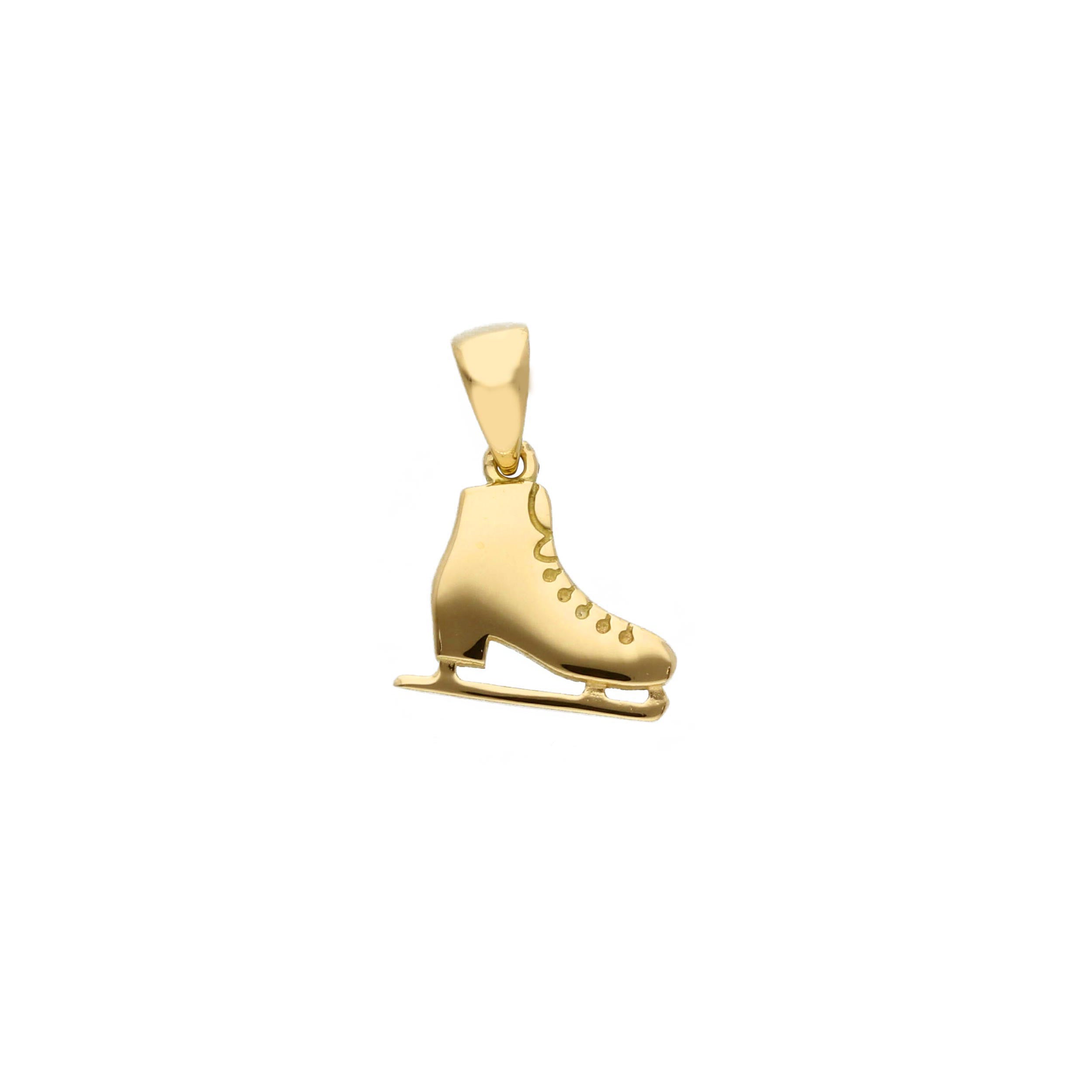 MIKELART Gioiello Pendente Pattino Ghiaccio - Argento 925 Rodiato, Made In Italy, Con Catenina Veneziana