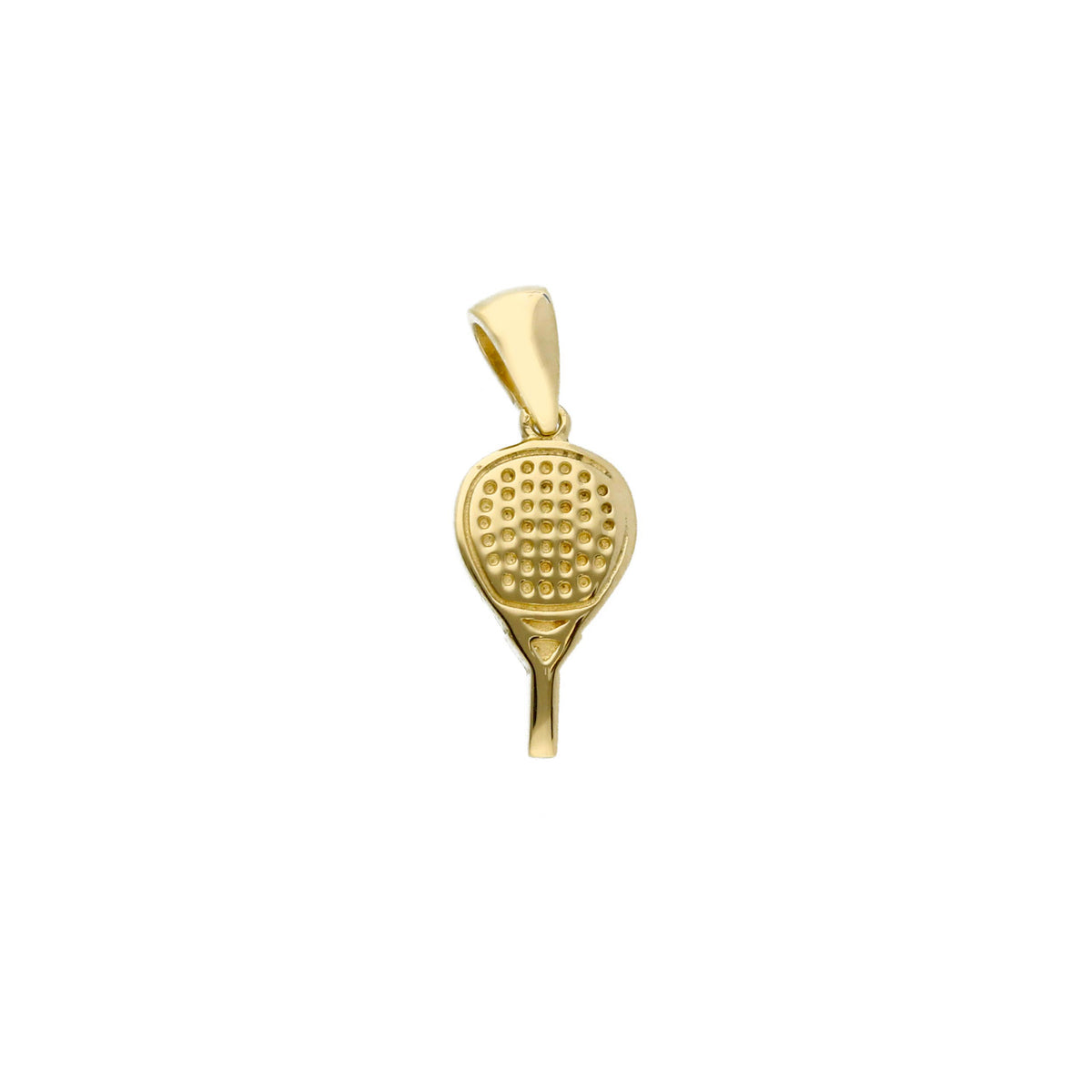  Tennis Racket Pendant in 18kt Yellow Gold