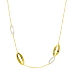 Maiocchi Gold 18kt Yellow and White Gold Necklace with Zircons