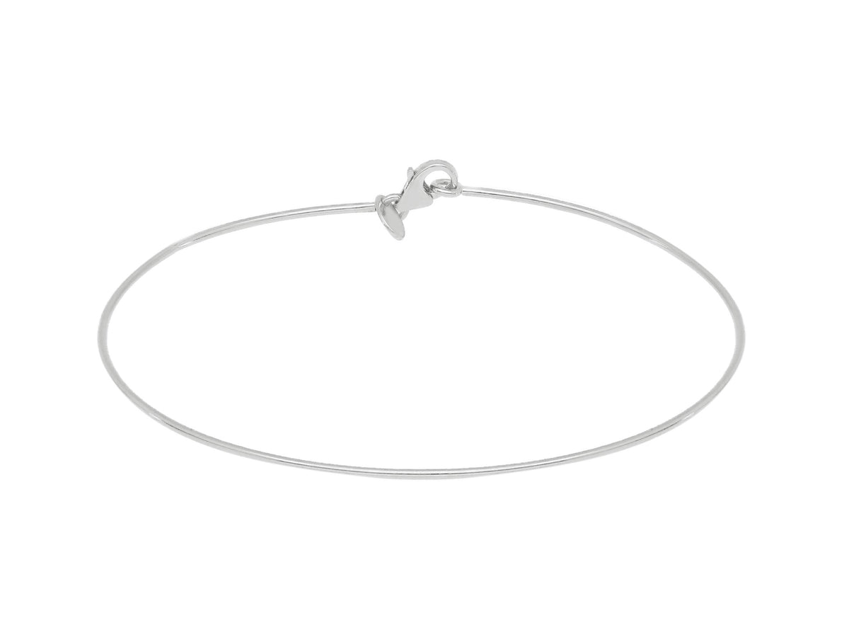 Bracciale Rigido 1 mm Oro Bianco 18kt