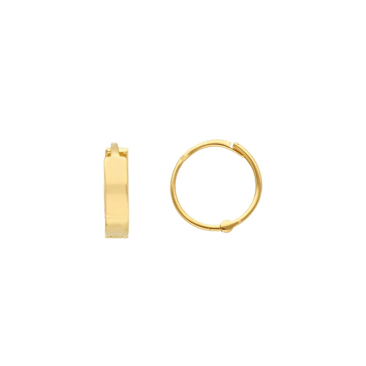 Maiocchi Gold Orecchini Cerchi Scattino in Oro Giallo 18kt Ø 10 MM