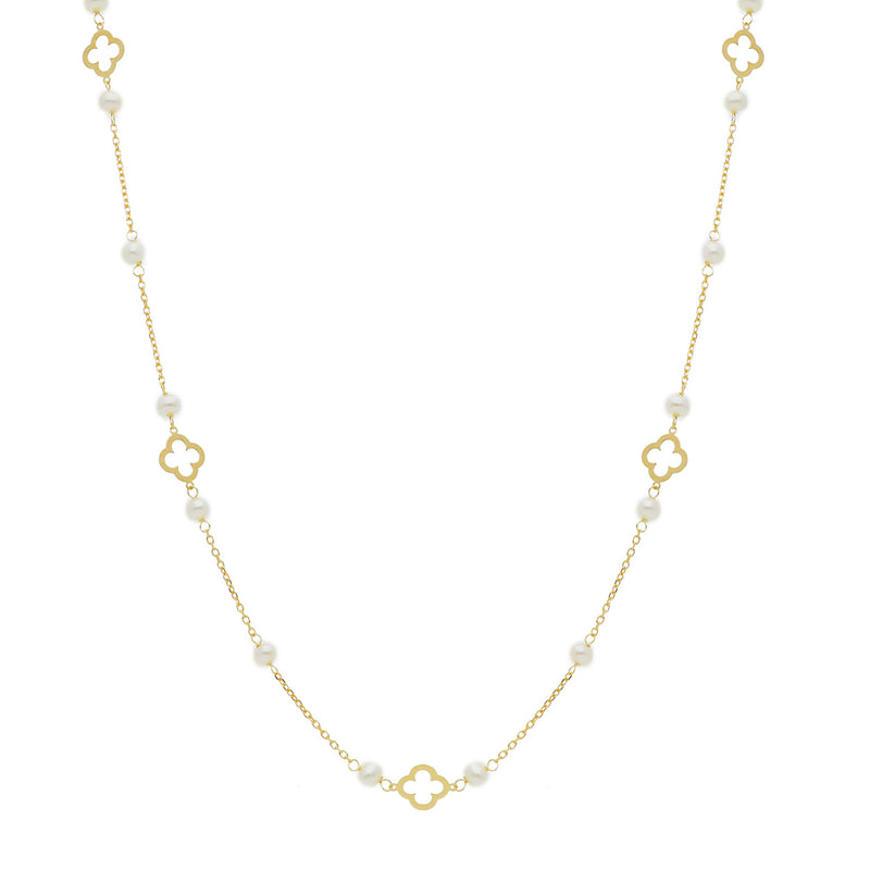  Geometric Pendant Necklace in 18kt Yellow Gold
