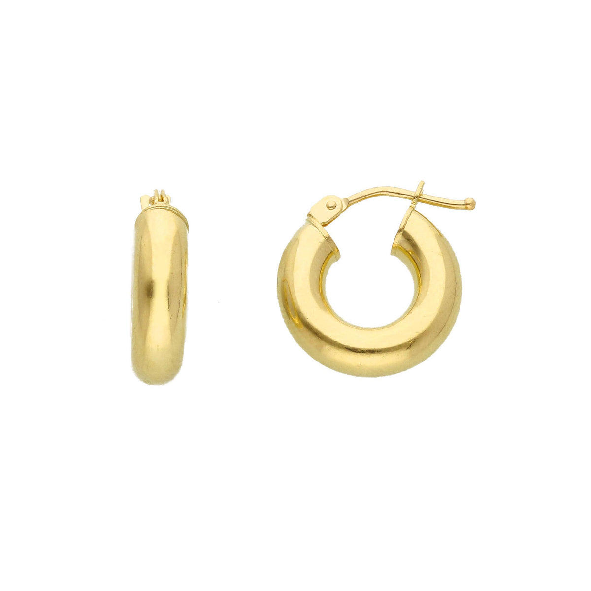 Maiocchi Gold Orecchini Cerchi in Oro Giallo 18kt Sezione 4 MM