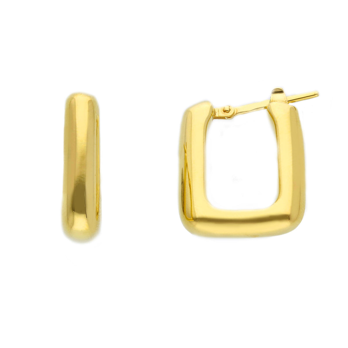  Hoop earrings worked in 18kt yellow gold, 2 cm