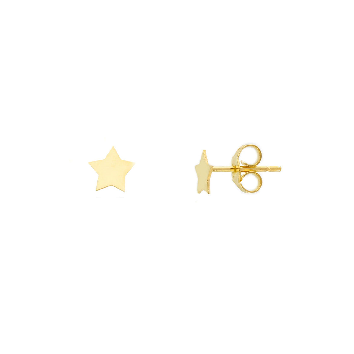 Maiocchi Gold Orecchini Piatto Stella Oro Giallo 18kt