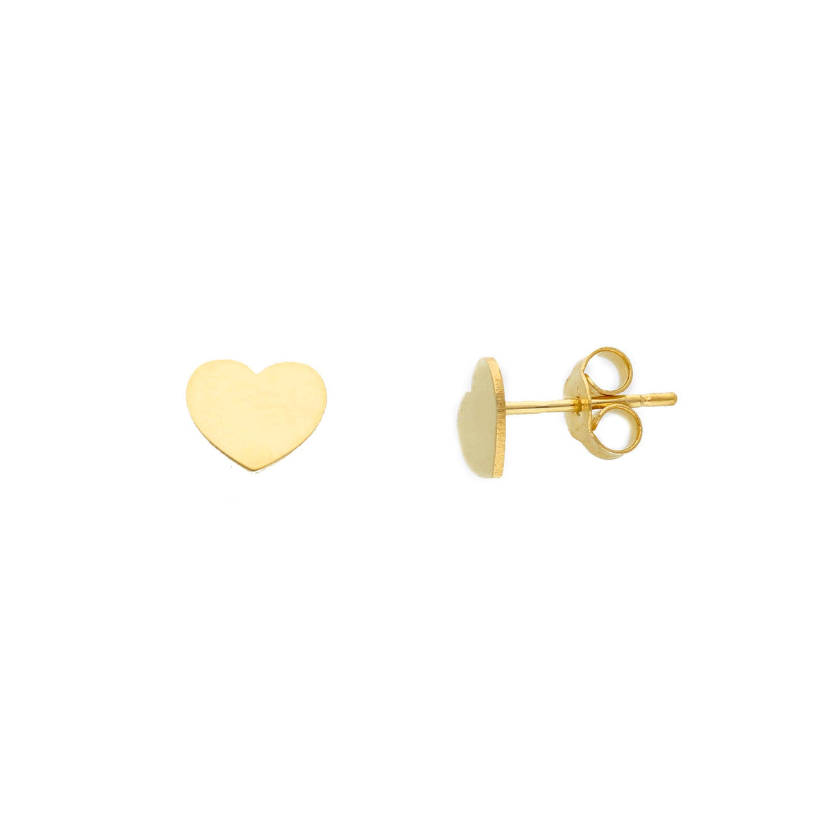 Maiocchi Gold Heart Earrings in 18kt Yellow Gold