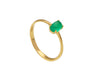  Maiocchi Gold 18kt Yellow Gold and Green Agate Ring