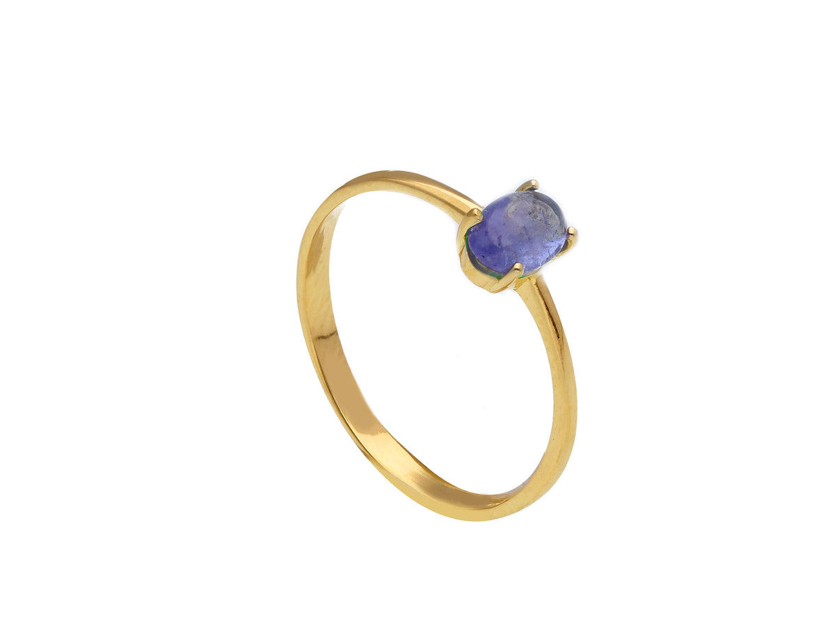 Maiocchi Gold 18kt Yellow Gold and Tanzanite Ring