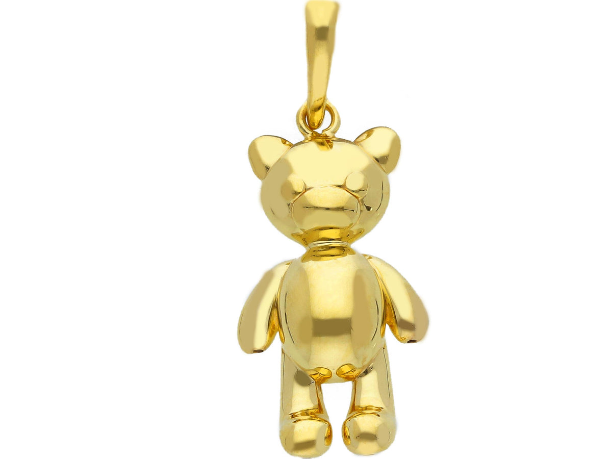 Teddy Bear Pendant in 18kt Yellow Gold