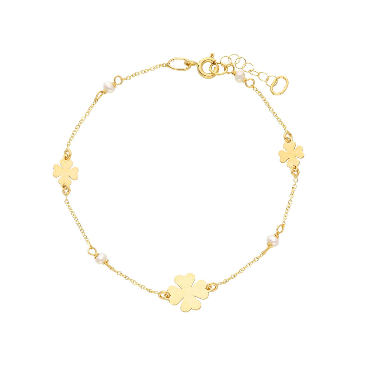 Bracelet in 18kt Yellow Gold and Fresh Water Pearls