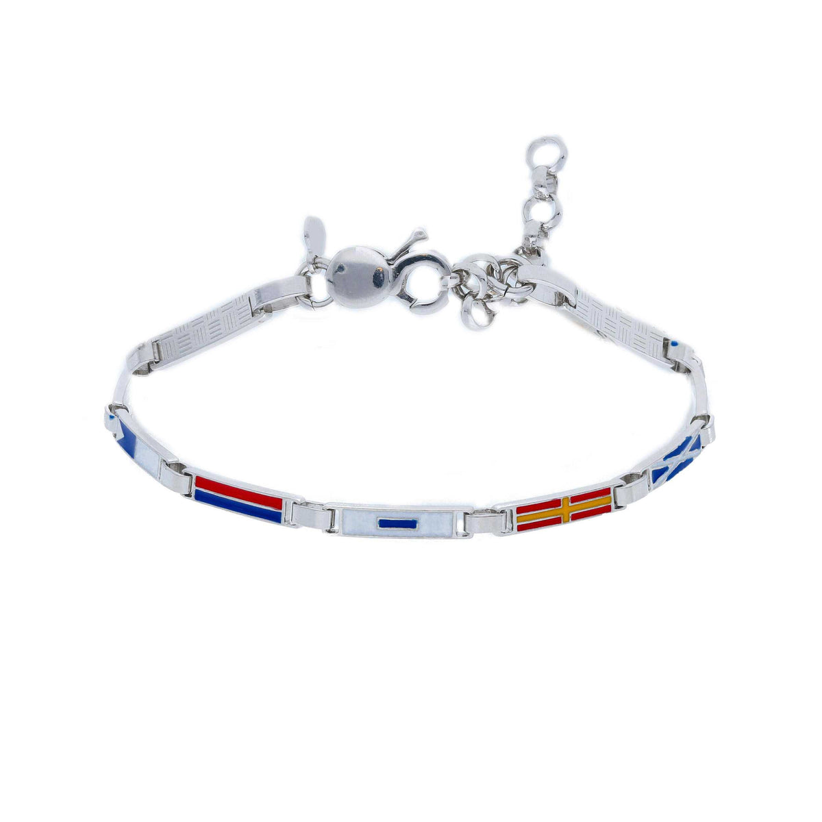 Maiocchi Silver Bracciale Argento Bandierine Nautiche