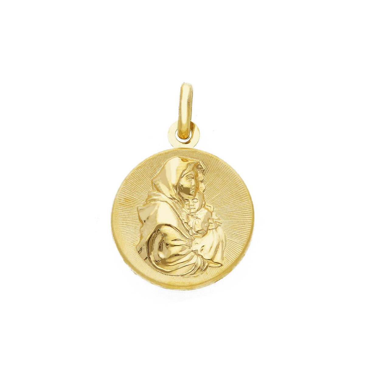 MaDonna medal in 18kt yellow and white gold