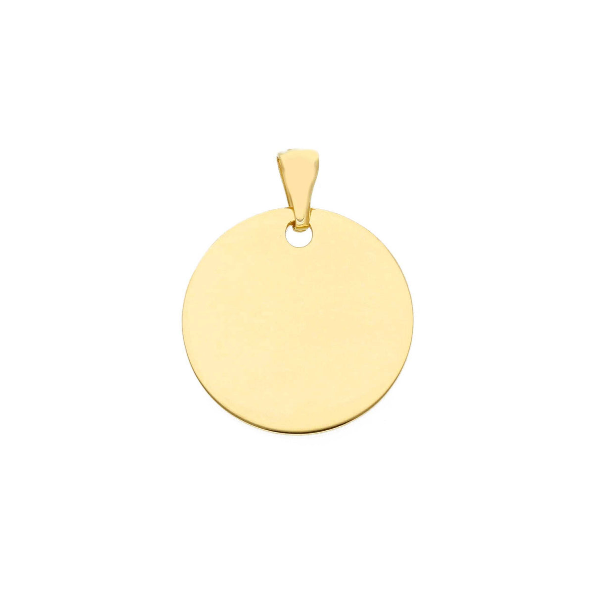 Ciondolo Medaglia Tonda in Oro Giallo 18kt Ø 17 MM