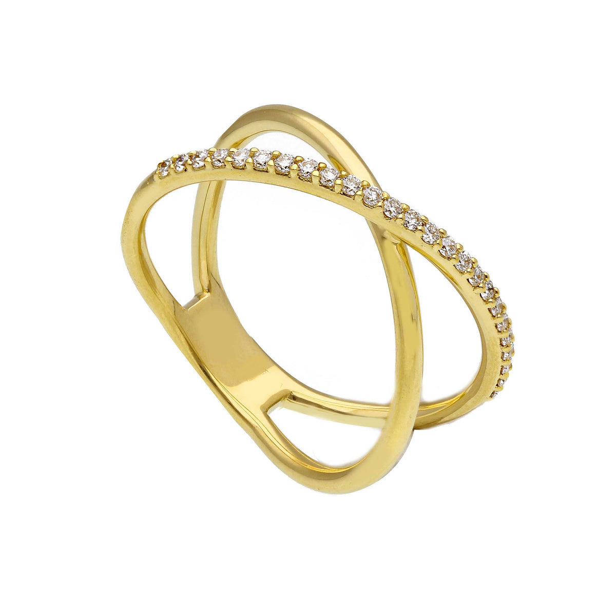 Groumette Rose Gold Ring with 0.20 ct Diamonds