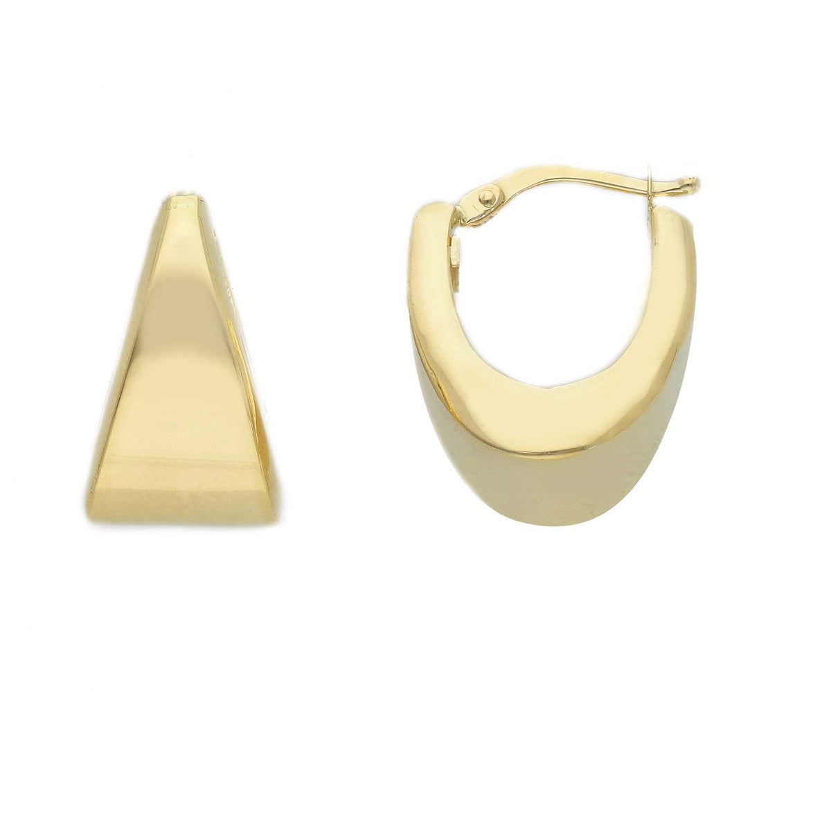 Maiocchi Gold Orecchini Cerchi Scattino Triangolo in Oro Giallo 18kt 289714