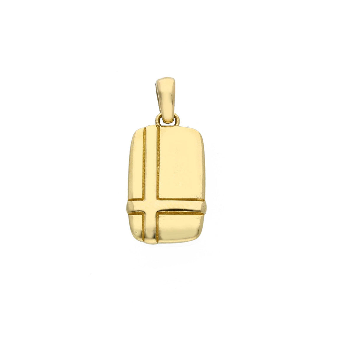 Round Medal Pendant in 18kt Yellow Gold 17mm