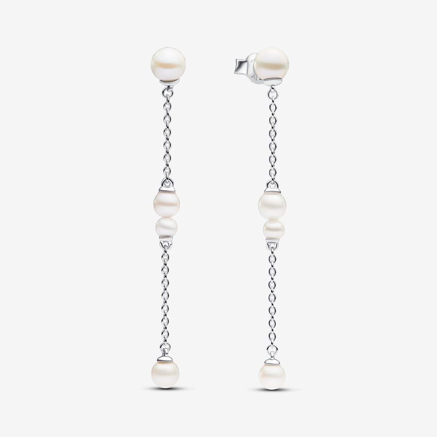 Pandora Orecchini Pendenti Catena con Perle d’Acqua Dolce Coltivate 293152C01