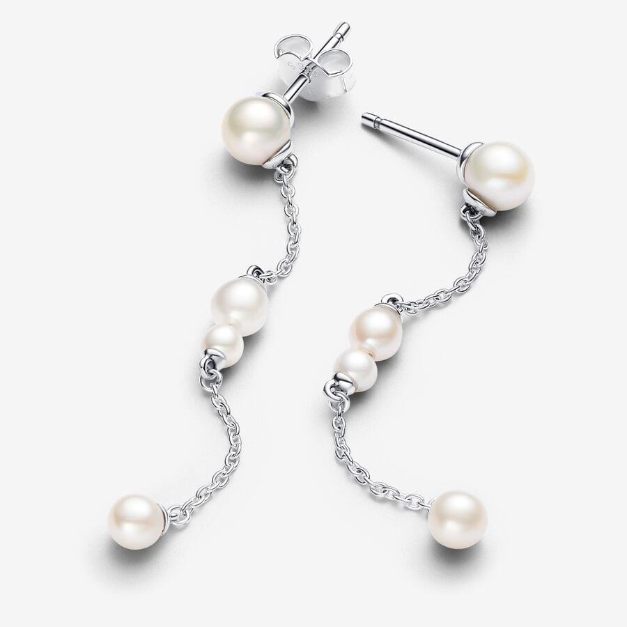 Pandora Orecchini Pendenti Catena con Perle d’Acqua Dolce Coltivate 293152C01
