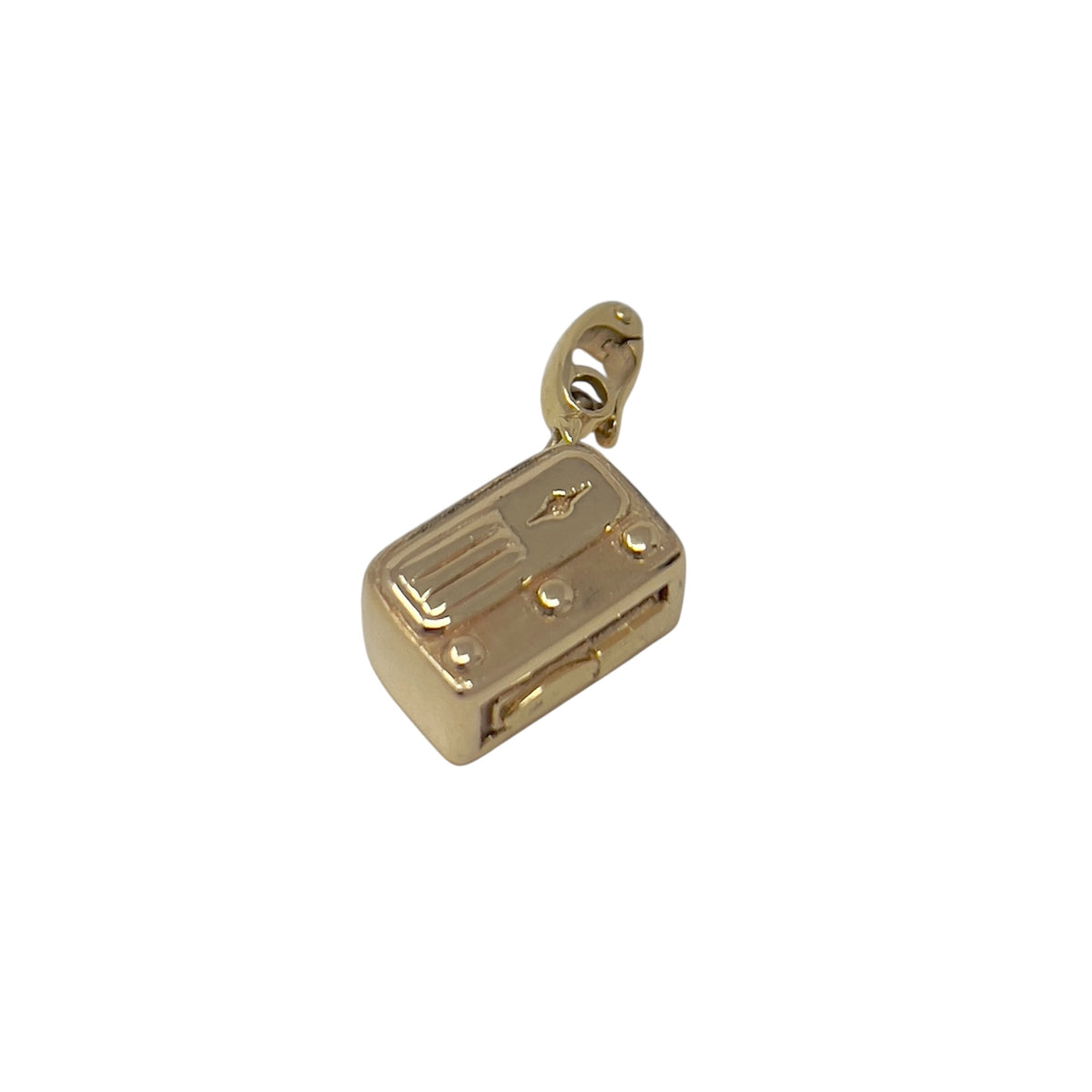 Paddle Racket Pendant in 18kt Yellow Gold