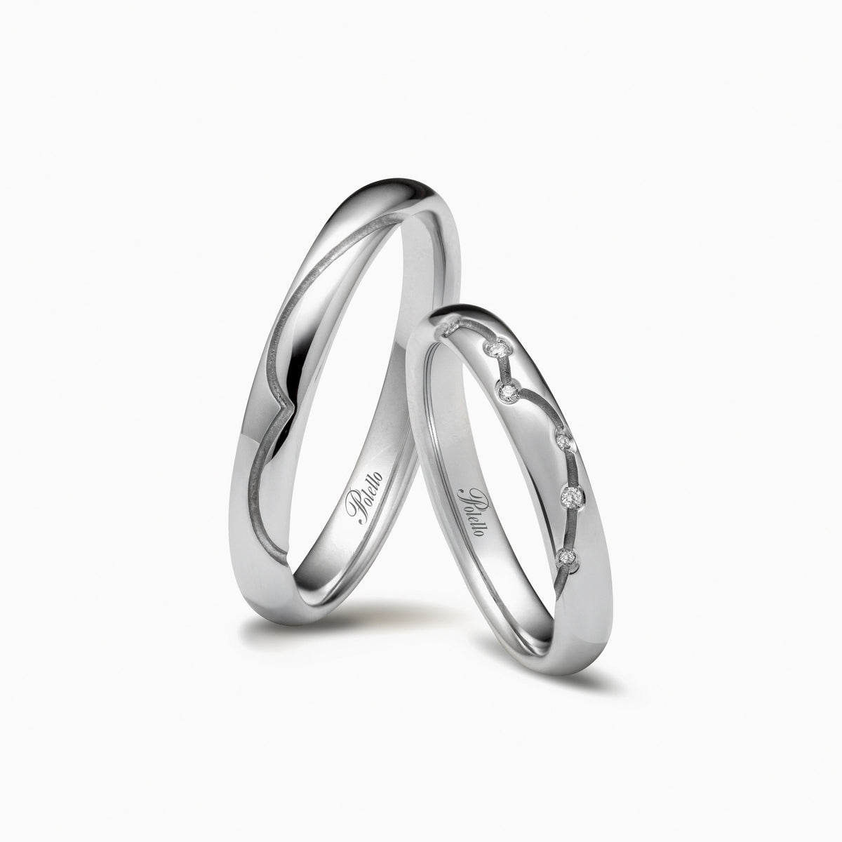 Polello Platinum Wedding Rings 3358