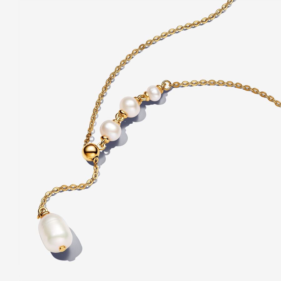 Pandora Collana Collana Regolabile con Perle d’Acqua Dolce Coltivate 363259C01