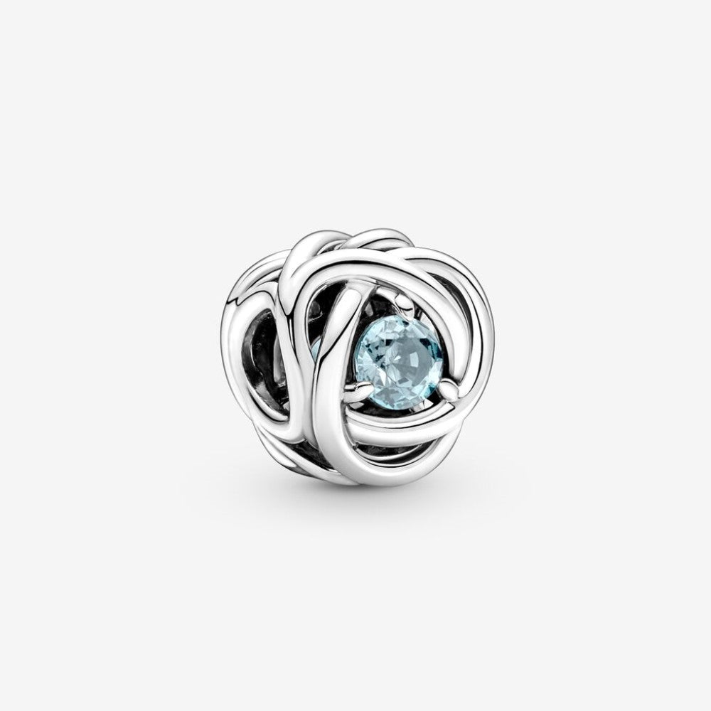 Pandora Charm Cerchio Eterno Azzurro 790065C09