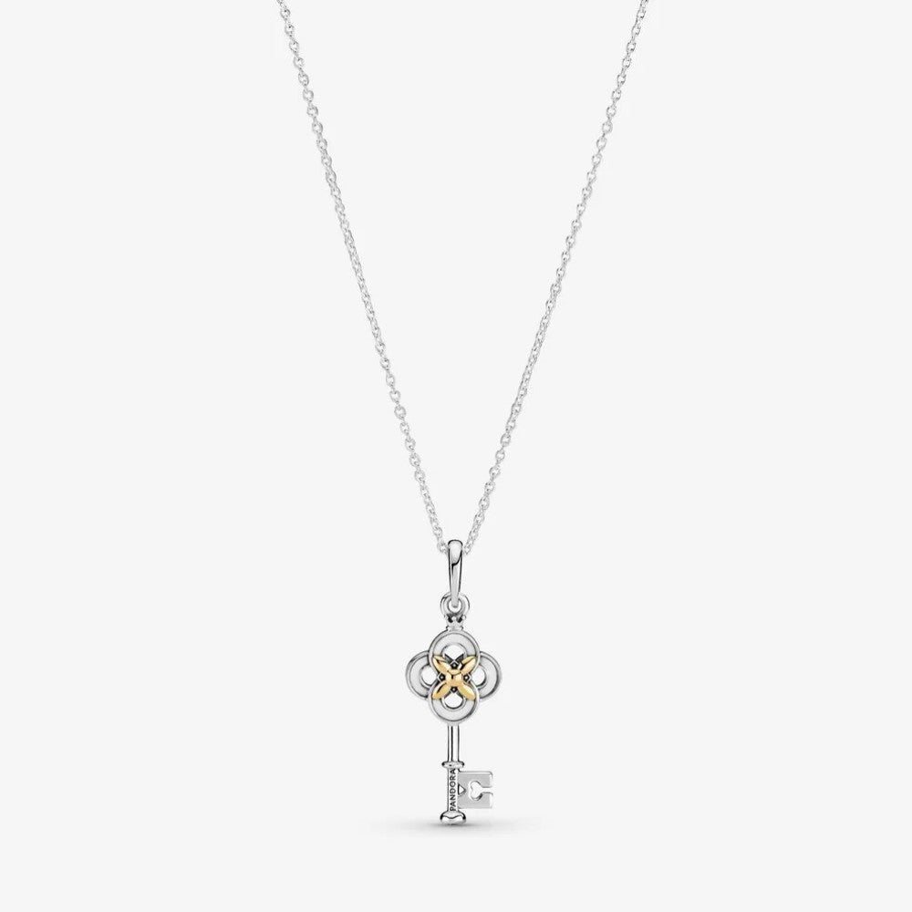 Pandora Collana Bicolore Chiave e Fiore 399339C01