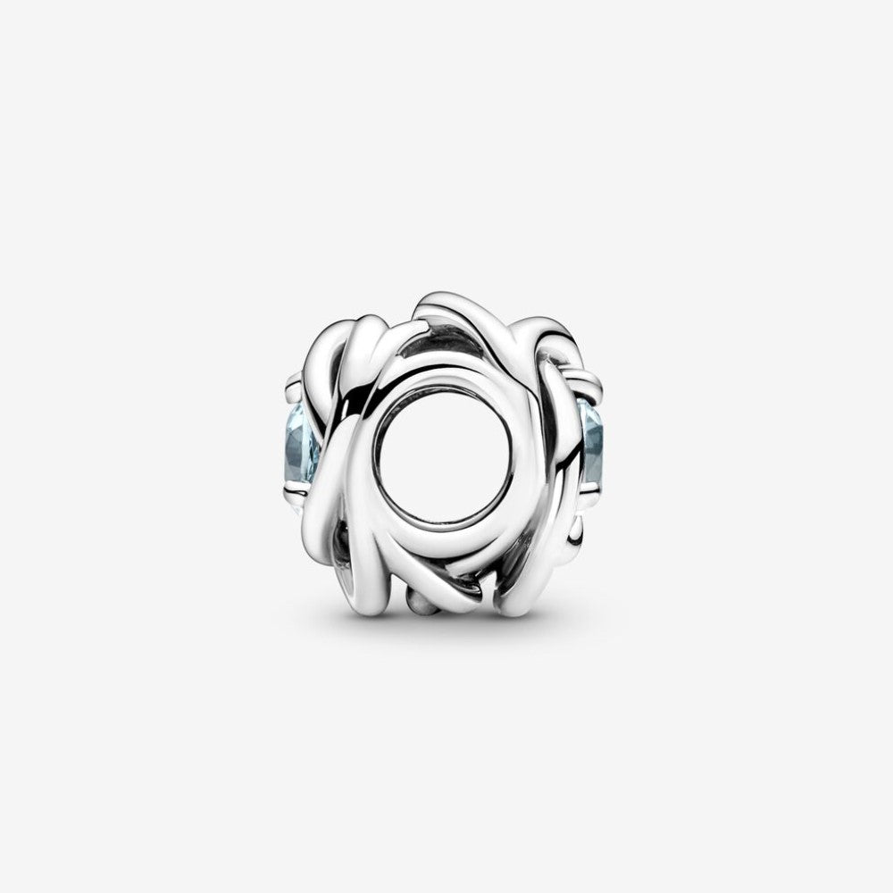 Pandora Charm Cerchio Eterno Azzurro 790065C09