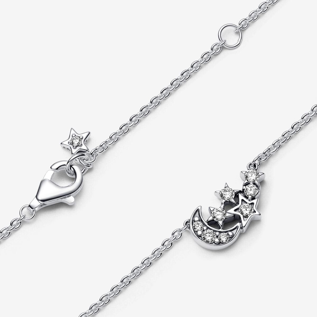 Pandora Collana Collana Luna Crescente e Stelle 392991C01