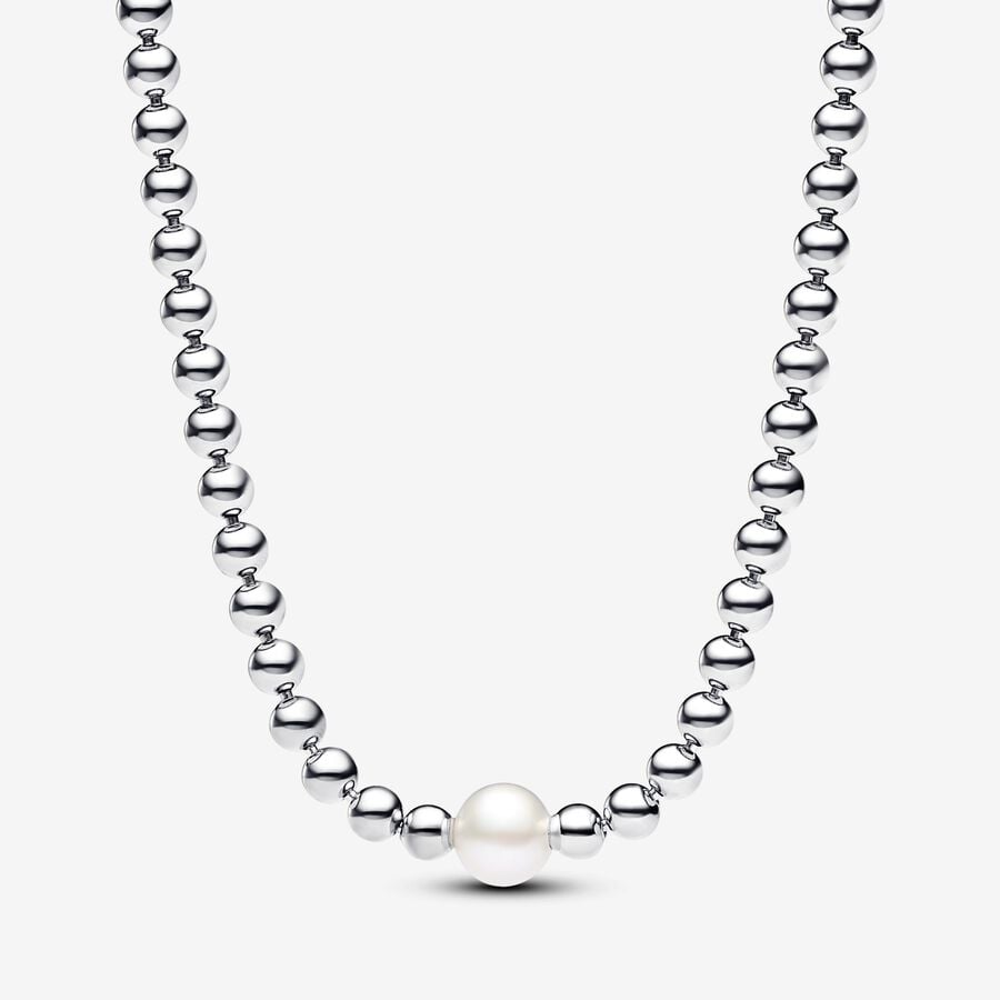 Pandora Collana con Perla d’Acqua Dolce Coltivata e Sfere 393176C01