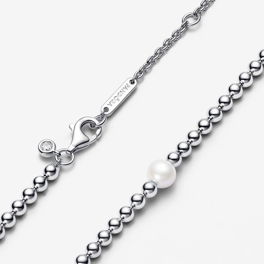Pandora Collana con Perla d’Acqua Dolce Coltivata e Sfere 393176C01