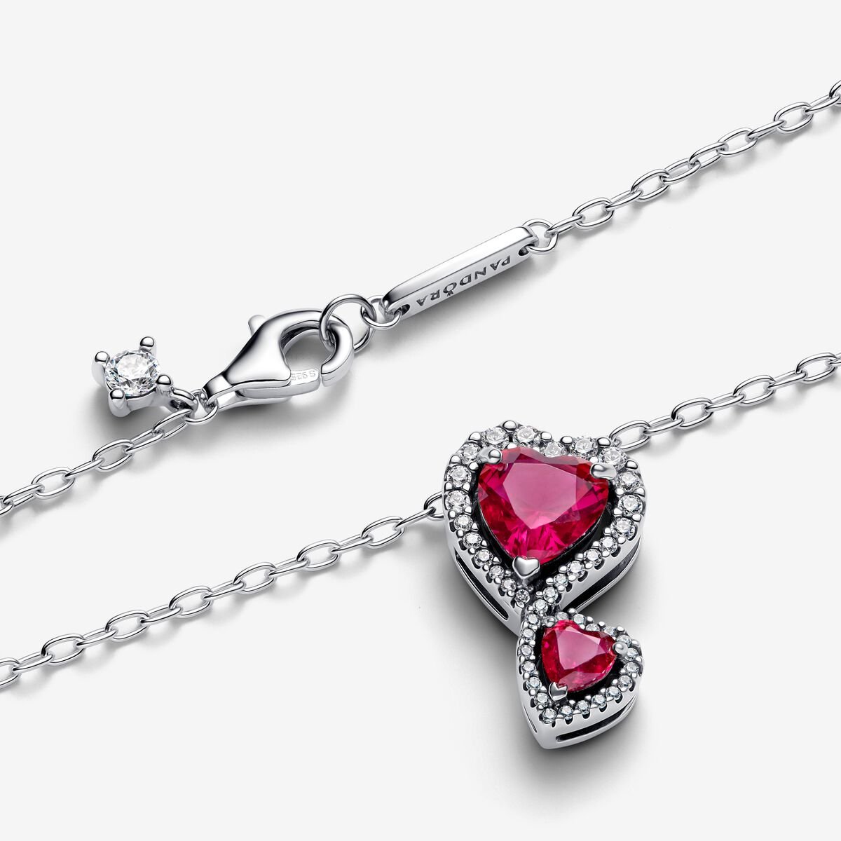 Pandora Collana Doppi Cuori Rossi 393658C01