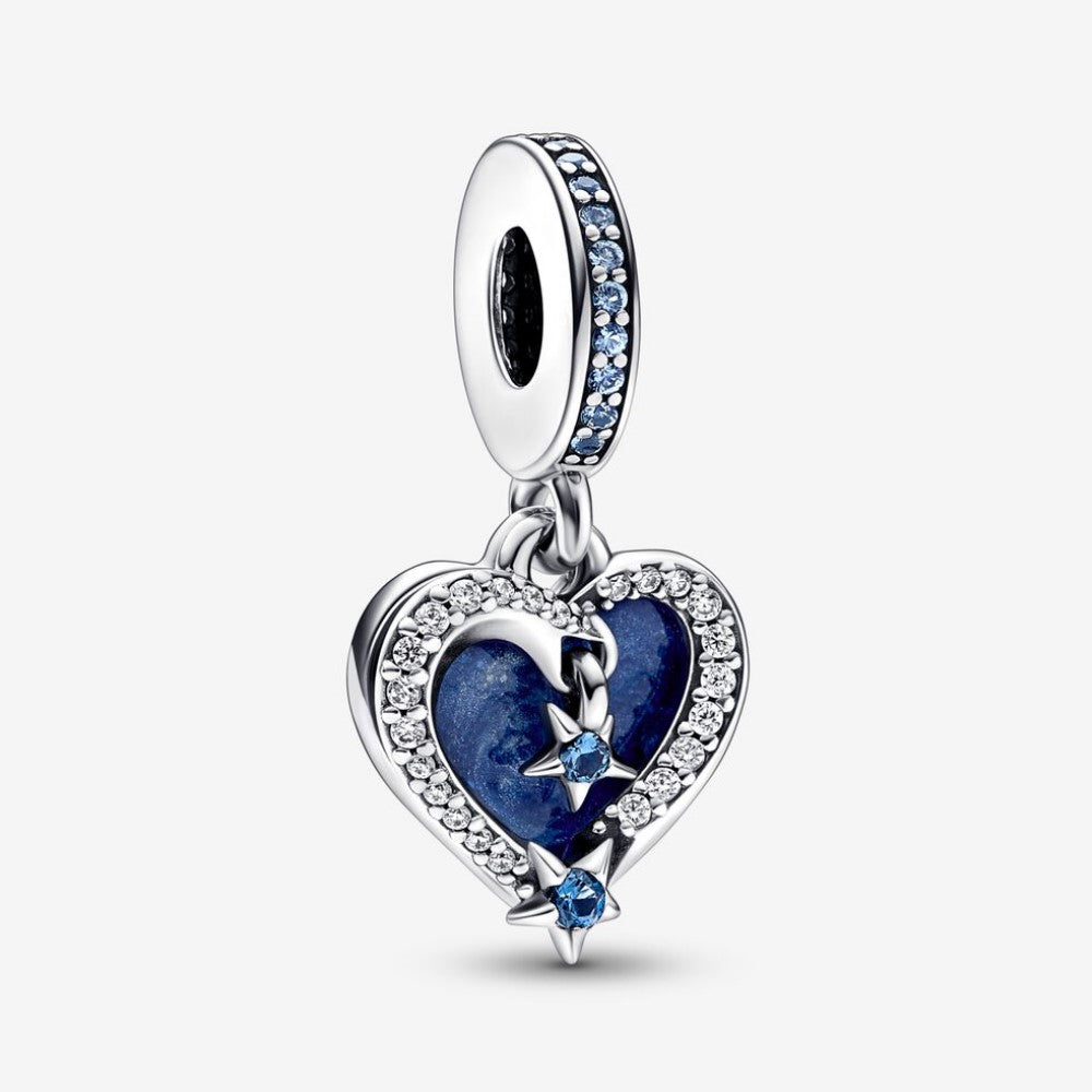 Pandora Charm Pendente Cuore e Stelle Blu 792356C01