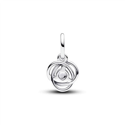 Pandora Charm Pendente Cerchio Eterno Bianco Aprile 793125C04
