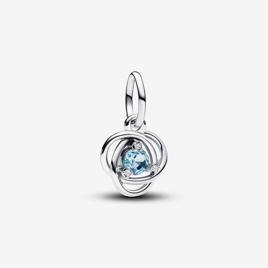 Pandora Charm Pendente Cerchio Eterno Azzurro Marzo 793125C03