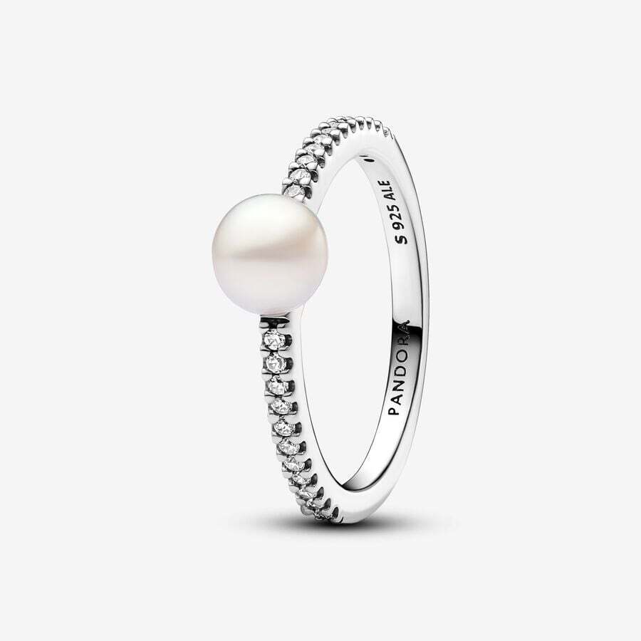 Pandora Anello Perla d’Acqua Dolce Coltivata e Pavè 193158C01